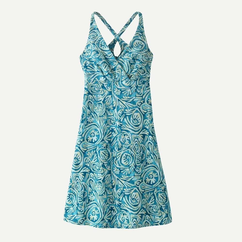 NEW PATAGONIA women's amber dawn dress in earthen thin ice